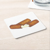 Mozzarella Cheese Sticks Junk Food Print Decor Kartonnen Onderzetters (Schuin)