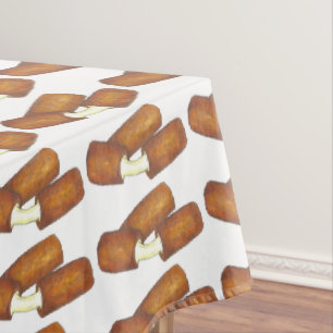 Mozzarella Cheese Sticks Junk Food Print Patroon Tafelkleed