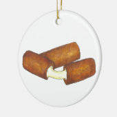 Mozzarella Fried Cheese Sticks Junk Food Foodie Keramisch Ornament (Links)
