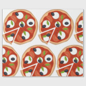 Mozzarella Pizza met Tomaat en Basilicum Cadeaupapier (Vlak)