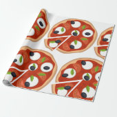 Mozzarella Pizza met Tomaat en Basilicum Cadeaupapier (Uitgerold)