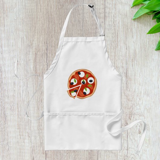 Mozzarella Pizza met Tomaat en Basilicum Standaard Schort