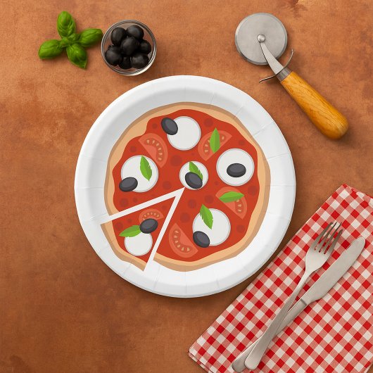 Mozzarella Pizza Papieren Bordje