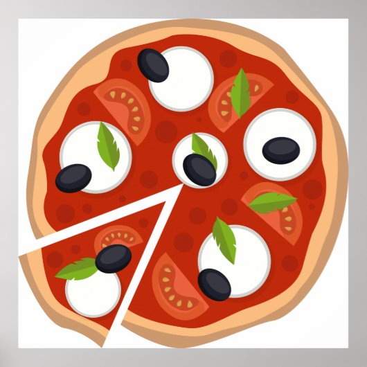 Mozzarella Pizza Poster (Voorkant)