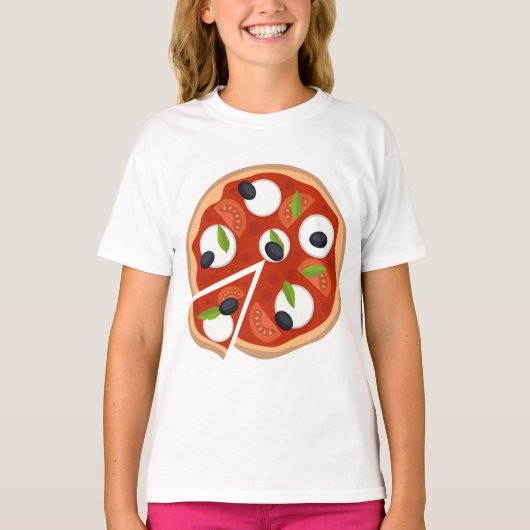 Mozzarella Pizza T-shirt (Voorkant)
