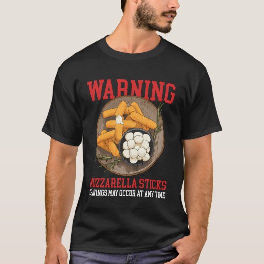 Mozzarella Sticks Hunkeren Kaas Sticks T-shirt (Voorkant)