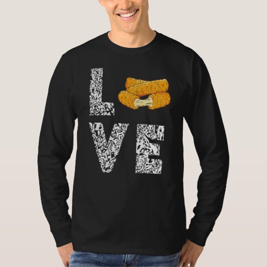 Mozzarella Sticks Leopard Love Cheese Bread T-shirt (Voorkant)