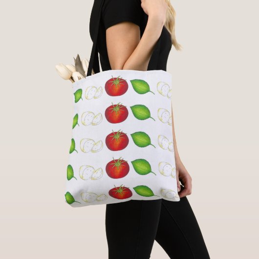 Mozzarella Tomato Basil Italiaans Caprese Salad Fo Tote Bag (Dichtbij)