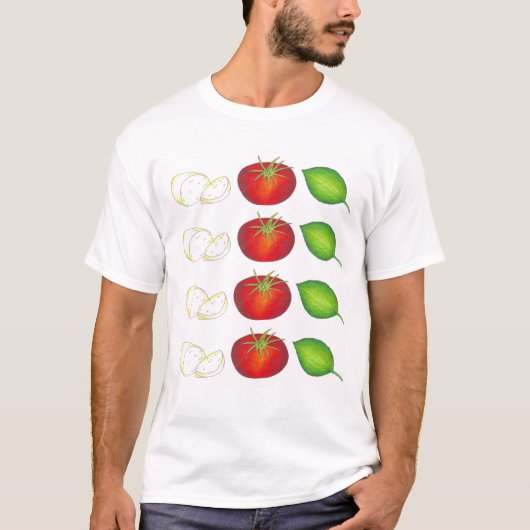 Mozzarella Tomato Basil - Italië - Kookkende voeds T-shirt (Voorkant)