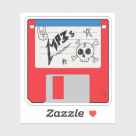 MP3 Music Retro Floppy Disk Sticker