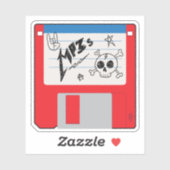 MP3-muziek Retro Floppy Disk Sticker (Vel)