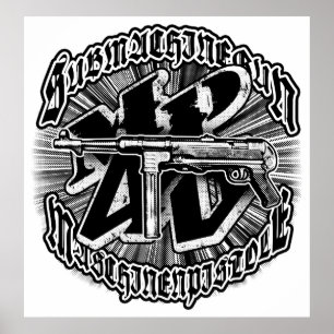 MP 40 Sjabloon WT Poster