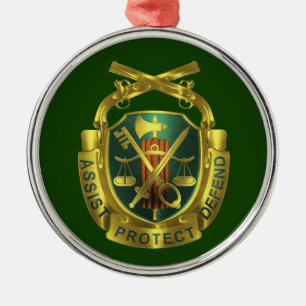 MP Militaire Politie Kerstmis Metalen Ornament