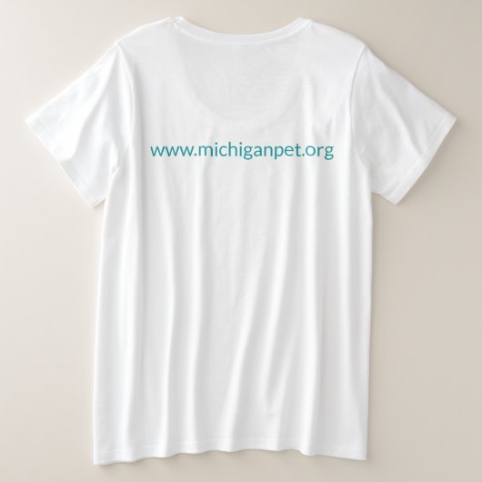 MPA Dames Plus Maat T-shirt (Design achterkant)