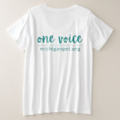 MPA ]Dames Plus Maat T-shirt (Design achterkant)