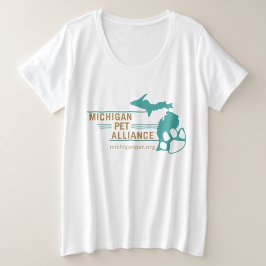 MPA ]Dames Plus Maat T-shirt (Design voorkant)