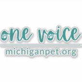 MPA One Voice op maat gesneden vinyl Stickers (Voorkant)