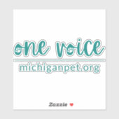 MPA One Voice op maat gesneden vinyl Stickers (Vel)