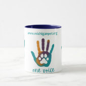 MPA One Voice Paw Print in Hand Print Koffiebekers Mok (Midden)