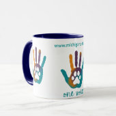 MPA One Voice Paw Print in Hand Print Koffiebekers Mok (Voorkant links)
