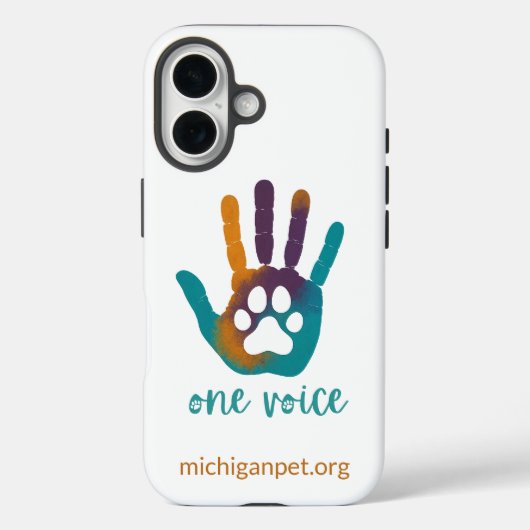 MPA One Voice Paw Print in Hand Print Telefoonhoes Case-Mate iPhone Case (Achterkant)