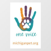 MPA One Voice Window Cling Raamsticker (Vel)