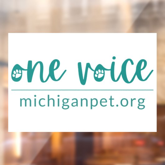 MPA One Voice Window Cling Raamsticker (Vel 2)