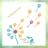 MPA Paardebloem Paw Drukt Venster Koorden Raamsticker (Vel 3)