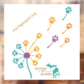 MPA Paardebloem Paw Drukt Venster Koorden Raamsticker (Vel 2)