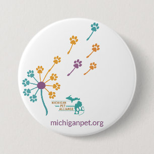 MPA Paardebloem Paw Print Button