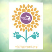 MPA Paw Drukt Zonnebloem Raamklemmen Raamsticker (Vel 3)