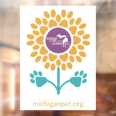 MPA Paw Drukt Zonnebloem Raamklemmen Raamsticker (Vel 2)