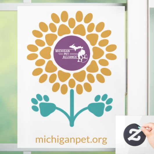 MPA Paw Drukt Zonnebloem Raamklemmen Raamsticker (Huis)