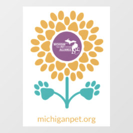 MPA Paw Drukt Zonnebloem Raamklemmen Raamsticker