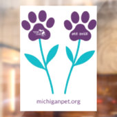 MPA Paw Print Tulpen Window Clings Raamsticker (Vel 2)