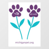 MPA Paw Print Tulpen Window Clings Raamsticker (Vel)