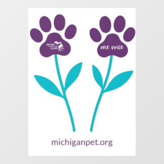 MPA Paw Print Tulpen Window Clings Raamsticker