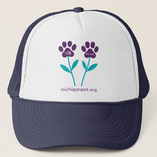 MPA Tulip Paw Prints Ballcap Trucker Pet (Voorkant)