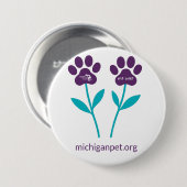 MPA Tulip Paw Prints Button (Voorkant /achterkant)