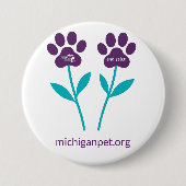 MPA Tulip Paw Prints Button (Voorkant)