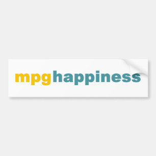MPG Happiness Bumpersticker