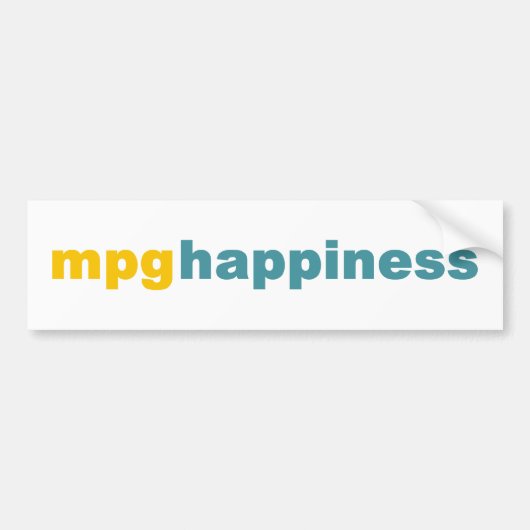 MPG Happiness Bumpersticker (Voorkant)