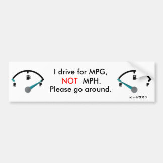 MPG niet MPH Bumpersticker
