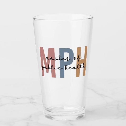 MPH Master of Public Health Afstuderen Glas (Voorkant)