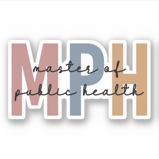 MPH Master of Public Health Afstuderen Sticker (Voorkant)