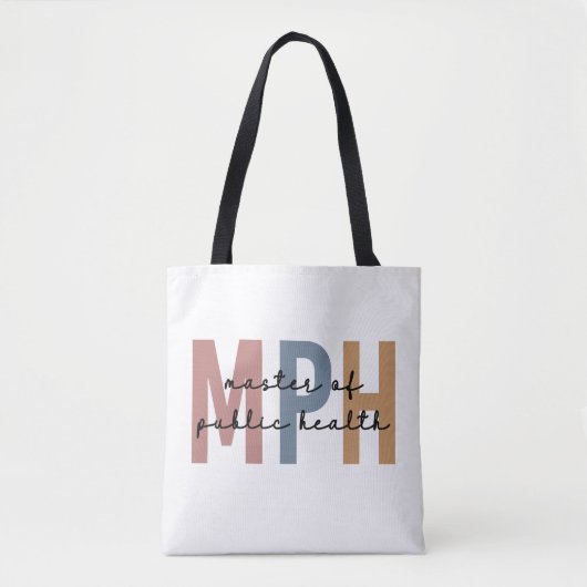 MPH Master of Public Health Afstuderen Tote Bag (Voorkant)