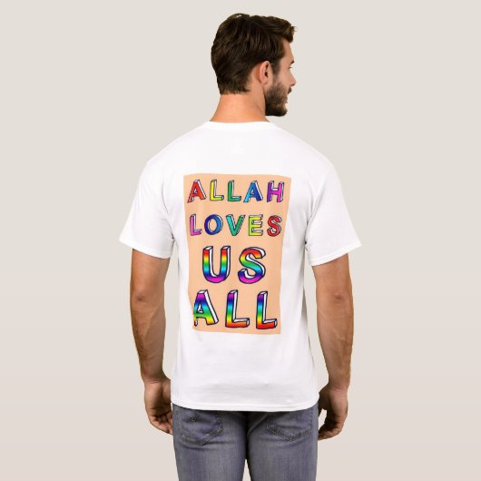 MPV - Allah houdt van ons allemaal T-Shirt (Achterkant volledig)