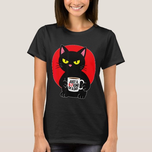 Mpy 6 7 Meme Cat Funny Gen Alpha Six Seven Cat Lov T-shirt (Voorkant)