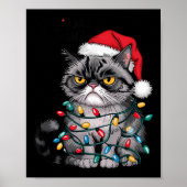 Mpy Christmas Cat Jolly Enough Funny Holiday  Poster (Voorkant)