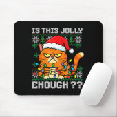 Mpy Christmas Cat Ugly Sweater Is This Jolly Enoug Muismat (Met muis)